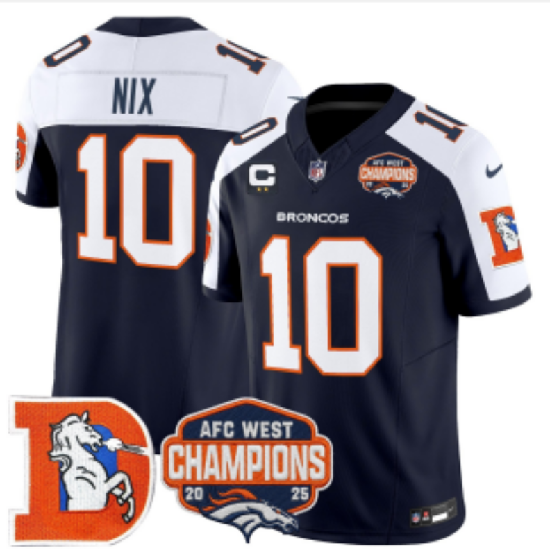 Men 2026 Denver Broncos #10 Nix blue Nike Limited NFL Jersey 0901007